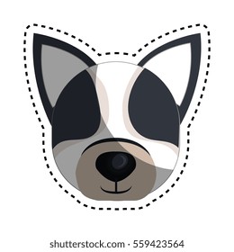 cute dog isolated icon