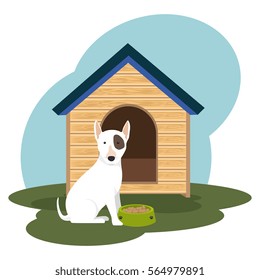 cute dog isolated icon