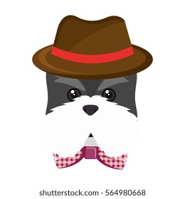 cute dog isolated icon