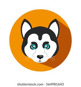 cute dog isolated icon