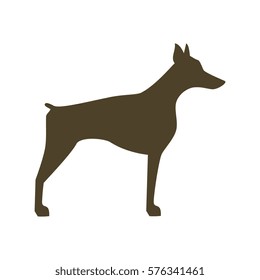 cute dog isolated icon