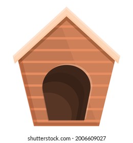 Cute Dog Kennel Icon Cartoon Vector. Puppy House. Pet Doghouse