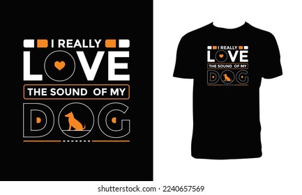 Cute Dog Lettering T Shirt Design. 