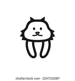 cute dog line art vector