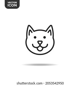 cute dog line icon. high quality icons suitable for business and educational graphic assets, web design, applications, software, print media, etc. EPS 10 vector icon on a white background.
