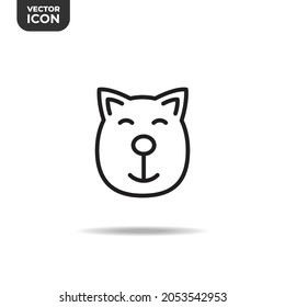 cute dog line icon. high quality icons suitable for business and educational graphic assets, web design, applications, software, print media, etc. EPS 10 vector icon on a white background.