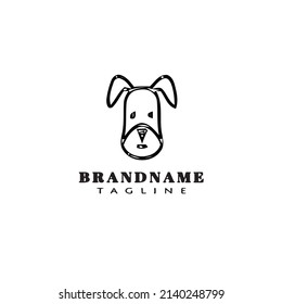 cute dog logo cartoon icon design template black modern isolated vector illustration