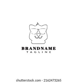 cute dog logo cartoon icon design black modern isolated vector illustration