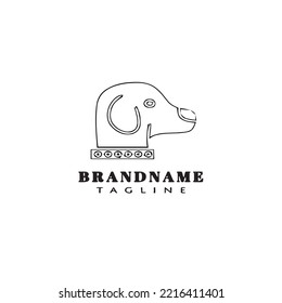 cute dog logo cartoon icon design black modern isolated vector illustration