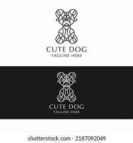 Plantilla de icono de diseño de logotipo de perro