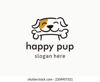 Cute dog logo design for pet store