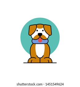 Cute Dog Logo Design Stock Vectors