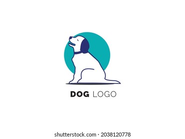 cute dog logo design template