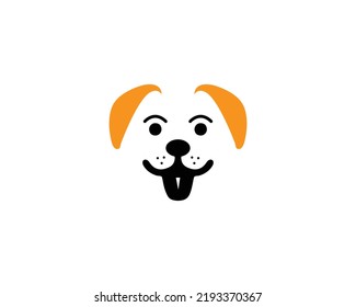 Cute Dog Logo Design Template Vector Symbol illustration.