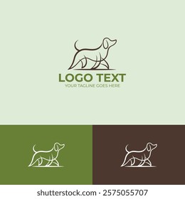 Cute dog logo design template