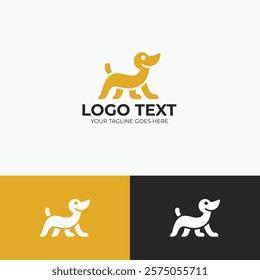 Cute dog logo design template