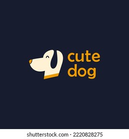 Cute Dog logo design vector illustration