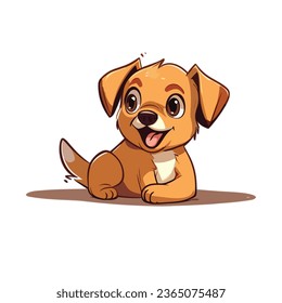 Cute dog logo design vector