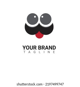 Cute dog logo design vectore