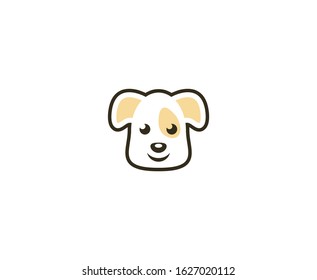 Cute dog logo head vector 