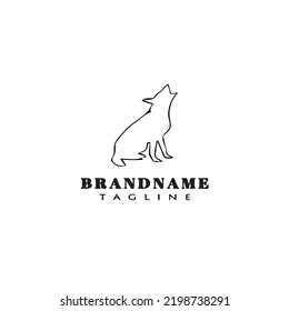 diseño del icono del logotipo del perro lindo