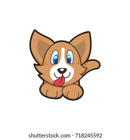 CUTE DOG LOGO ILLUSTRATION