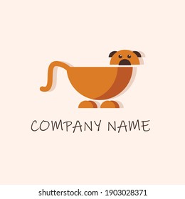 cute dog logo simple modern concept eps 10