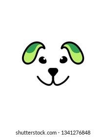 cute dog logo , vector