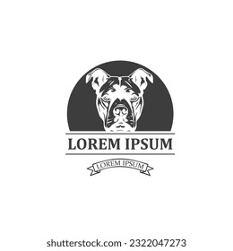 un lindo vector de logotipo de perro. El mejor diseño del logotipo minimalista para perros