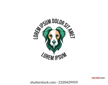 Cute Dog Logo Vector Design, Dog With Paws In Circle Logo Template. Pet In Round Shape Vector Design. Animal Illustration