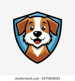 Diseño de Vector lindo del logotipo del perro