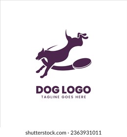Ilustración vectorial del logotipo del perro de corte