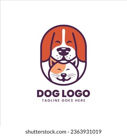 Ilustración vectorial del logotipo del perro de corte