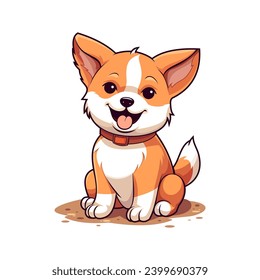 cute dog logo vector illustration