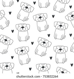 Cute dog love paris. Funny print