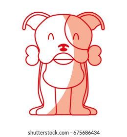cute dog mascot with bone