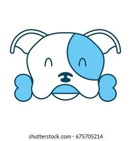 cute dog mascot with bone