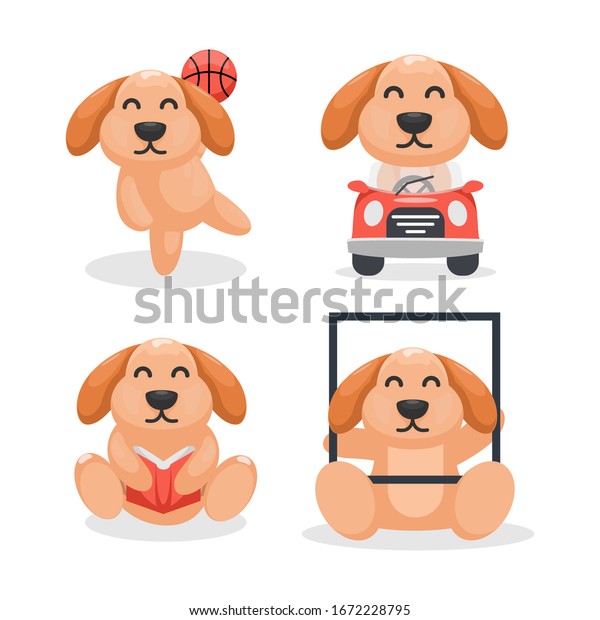 Cute dog mascot cartoon
collection