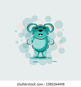 Cute dog mascot cartoon design vector