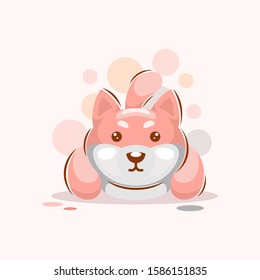 Cute Dog Mascot Cartoon Design Vector