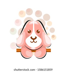 Cute Dog Mascot Cartoon Design Vector
