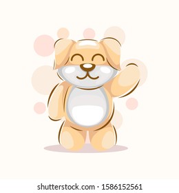 Cute Dog Mascot Cartoon Design Vector
