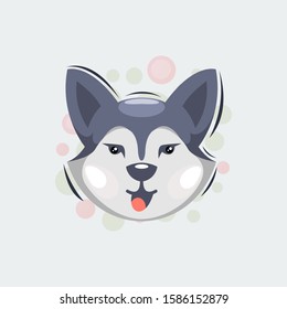 Cute Dog Mascot Cartoon Design Vector