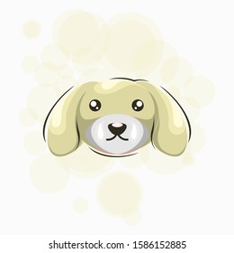 Cute Dog Mascot Cartoon Design Vector