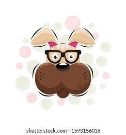 cute dog mascot cartoon design vector