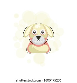 cute dog mascot cartoon design vector