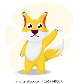 CUTE DOG MASCOT CARTOON VECTOR