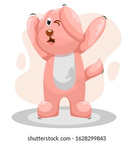 Cute dog mascot cartoon vector