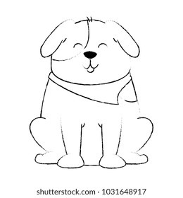cute dog mascot character