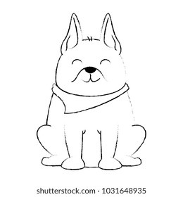 cute dog mascot character